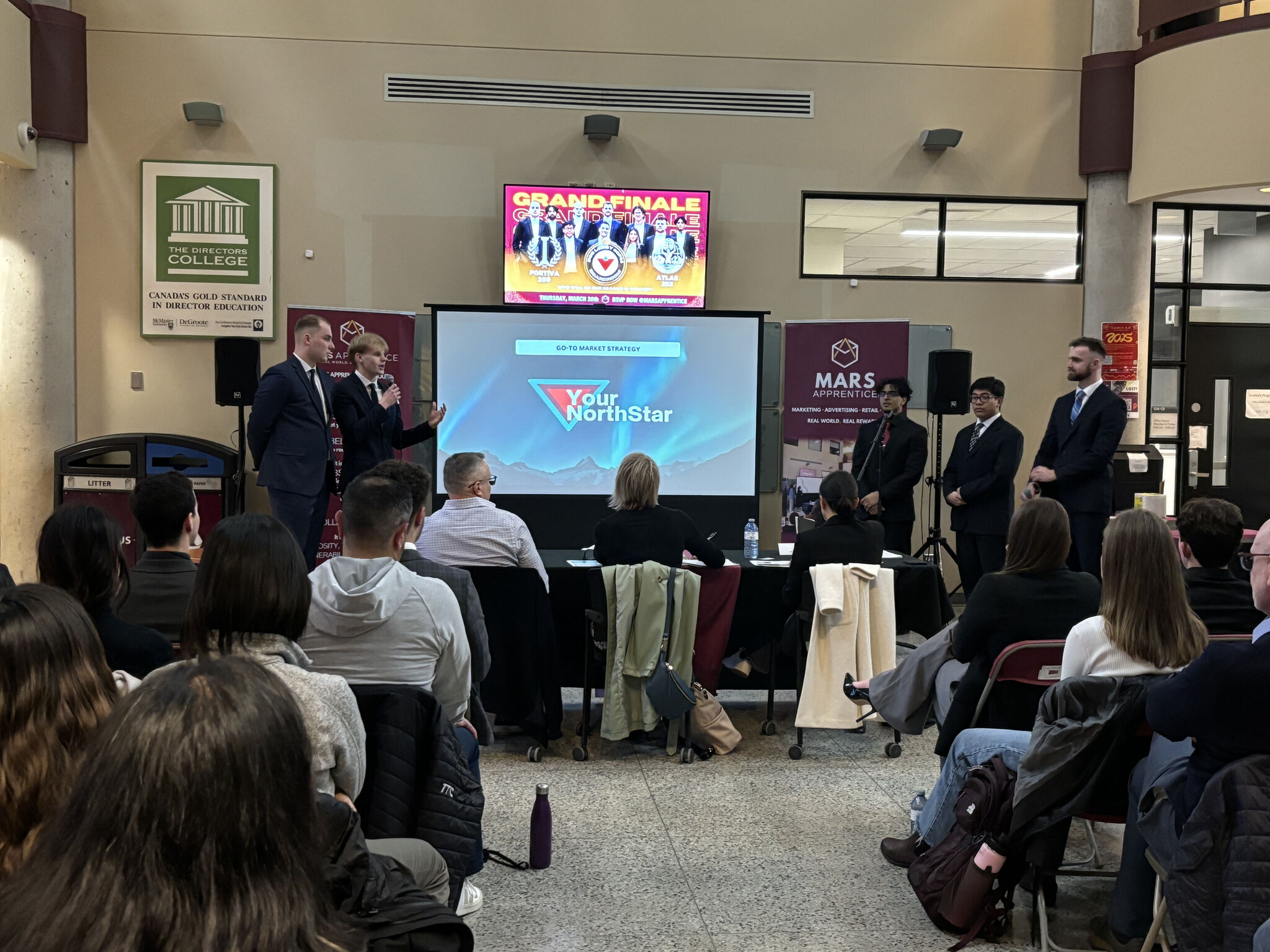 Sam O'Neill and Team Atlas presenting their final MARS Apprentice case